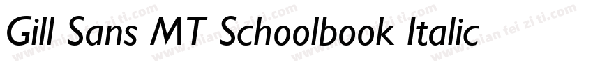 Gill Sans MT Schoolbook Italic字体转换